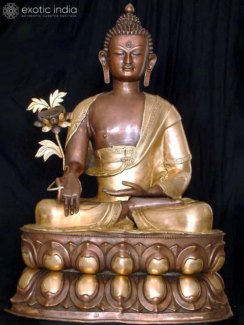 Large Size Buddhist Deity Buddha Idol | Handmade Brass Statue