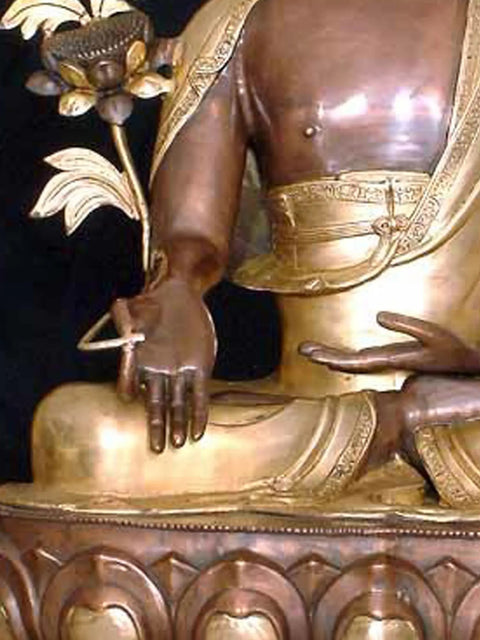 Large Size Buddhist Deity Buddha Idol | Handmade Brass Statue