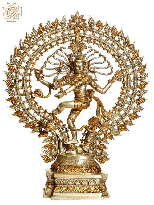 28" Brass Majestic Calm Disdain Statue Handmade