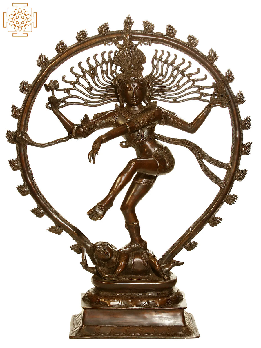 36" Large Brass Lord Shiva Nataraja Handmade Statue