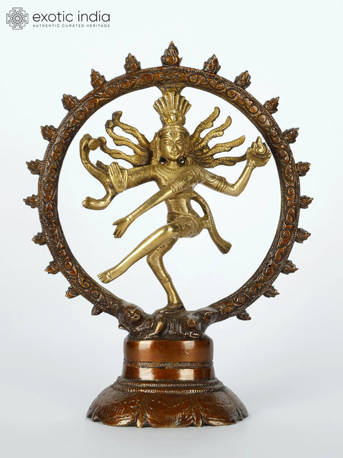 7" Nataraja Handmade Brass Statue for Pooja