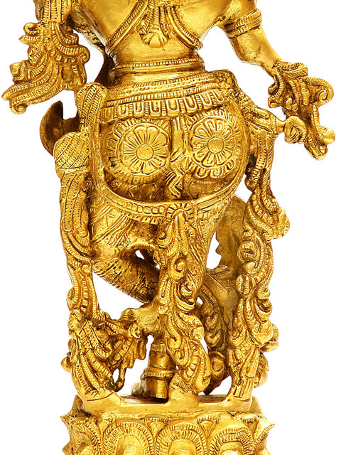 18" Shri Krishna In Brass | Handmade | Made In India