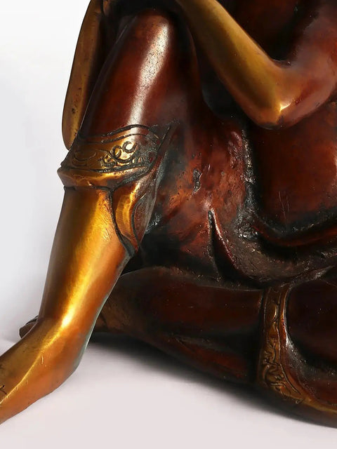 Japanese Thinking Buddha Brass Sculpture | Handmade | Made in India