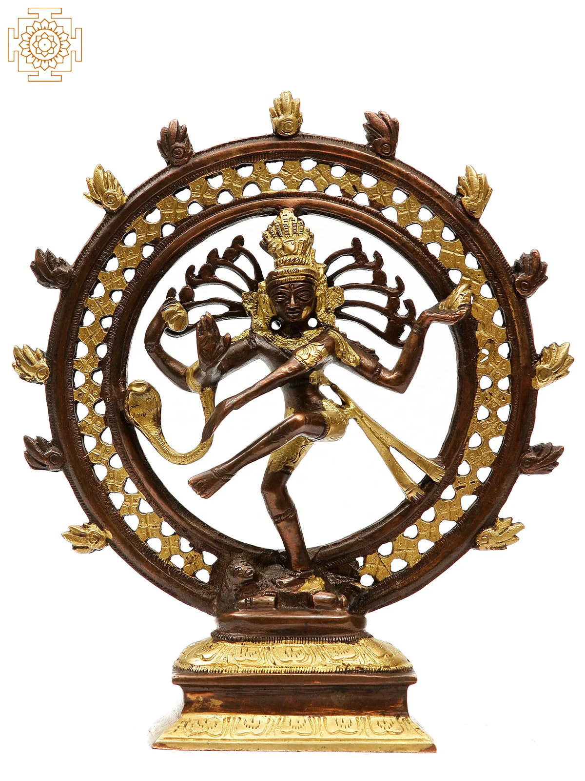 9" Nataraja In Brass | Handmade | Made In India
