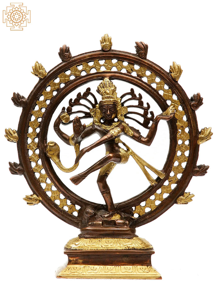 9" Nataraja In Brass | Handmade | Made In India