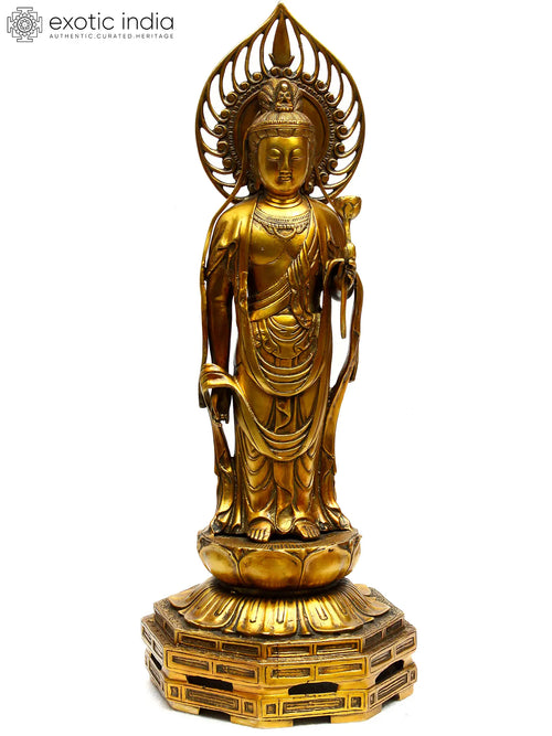 23" Kuan Yin Avalokiteshvara Handmade Brass Statue