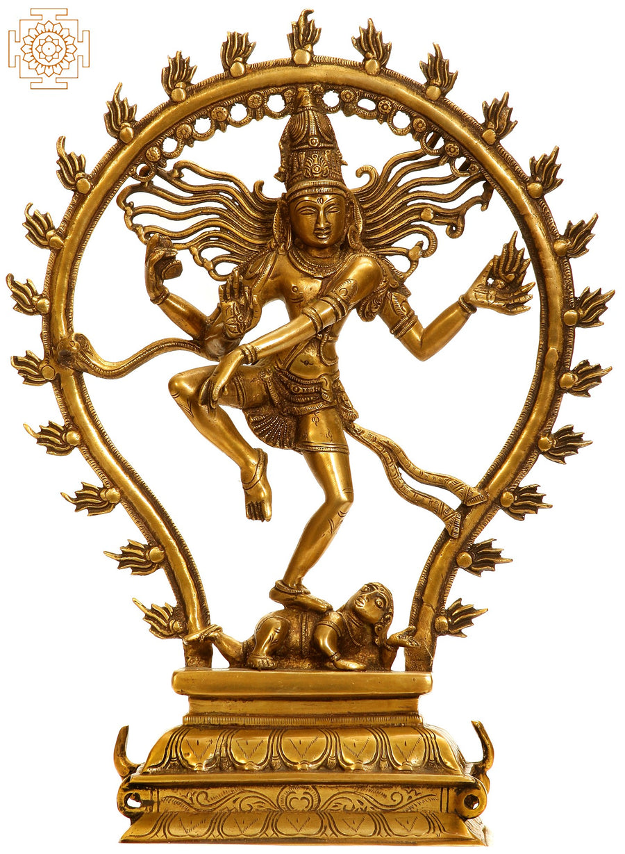 16" Nataraja Brass Statue - Handmade King of Dancers
