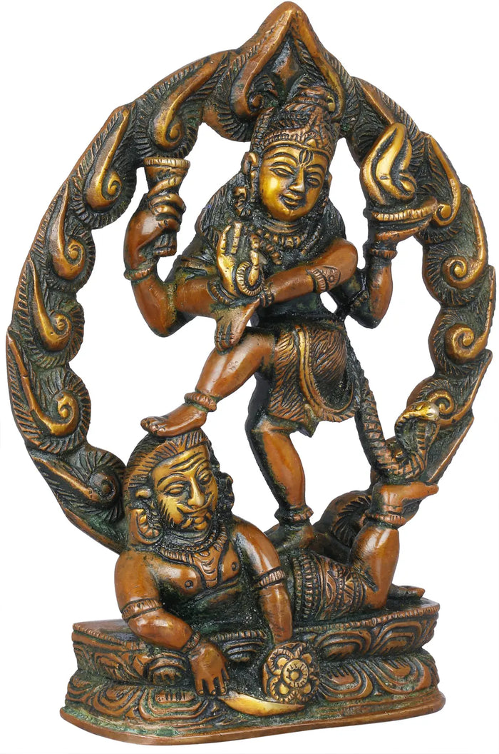6" Cosmic dance of Nataraja Brass Statue | Handmade | Made in India