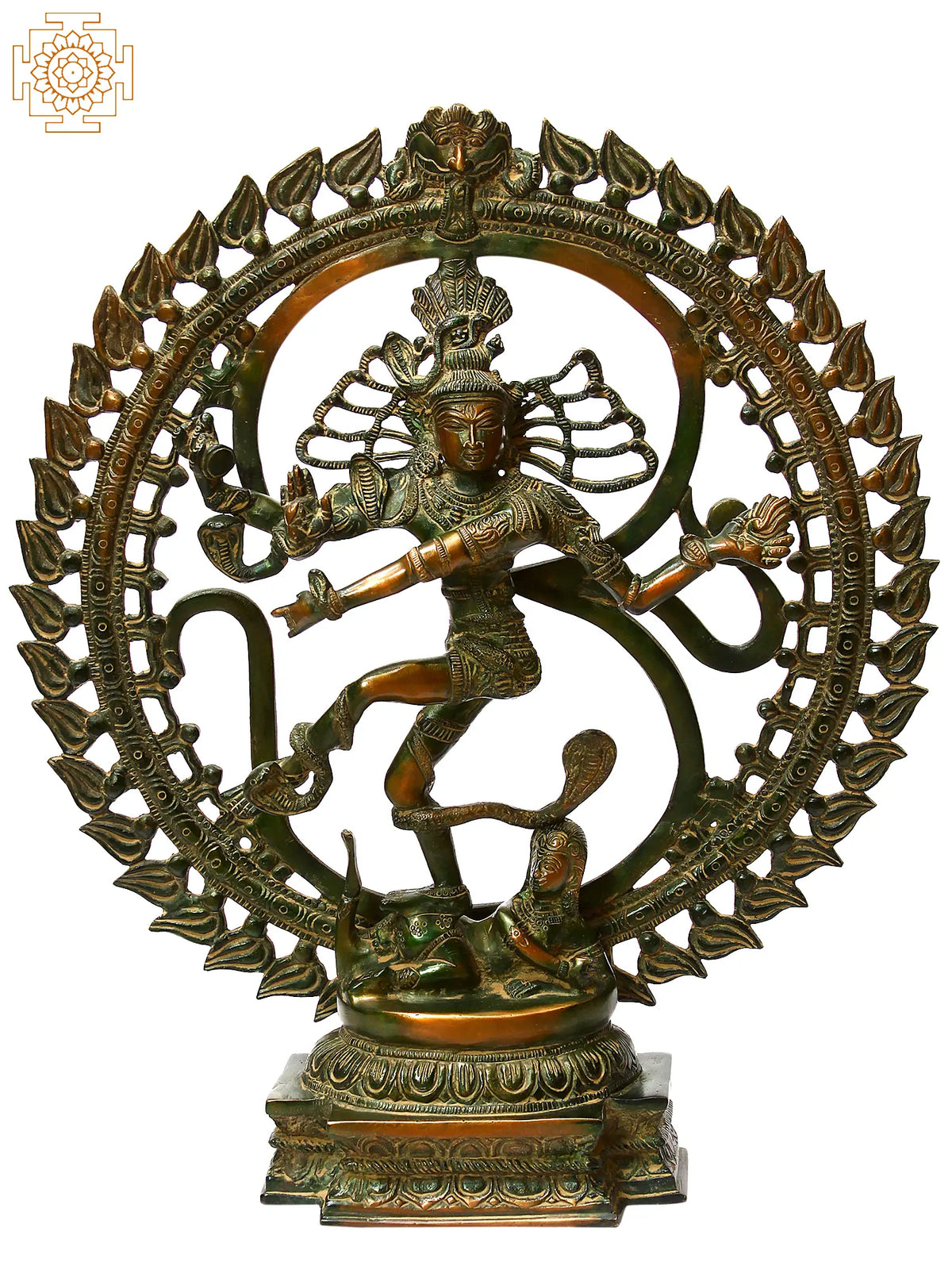 19" Nataraja in OM (AUM) In Brass | Handmade | Made In India