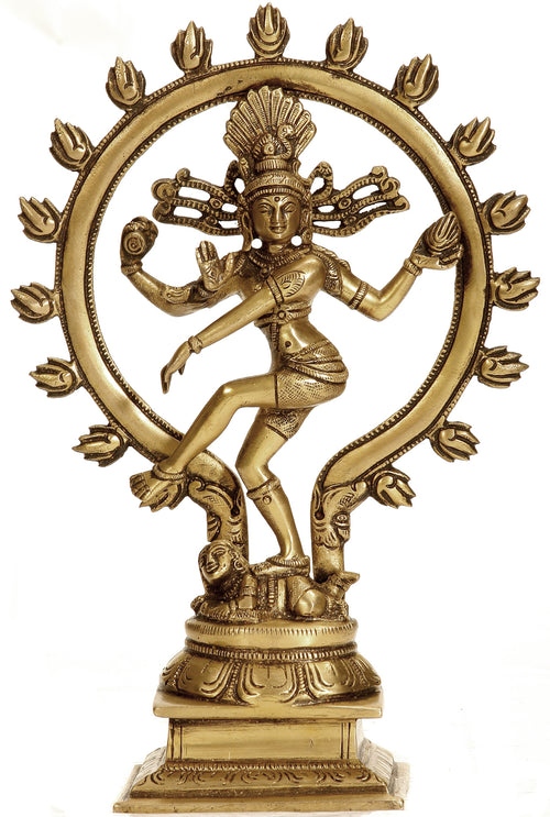 9" Handmade Brass Nataraja Sculpture for Home Pooja