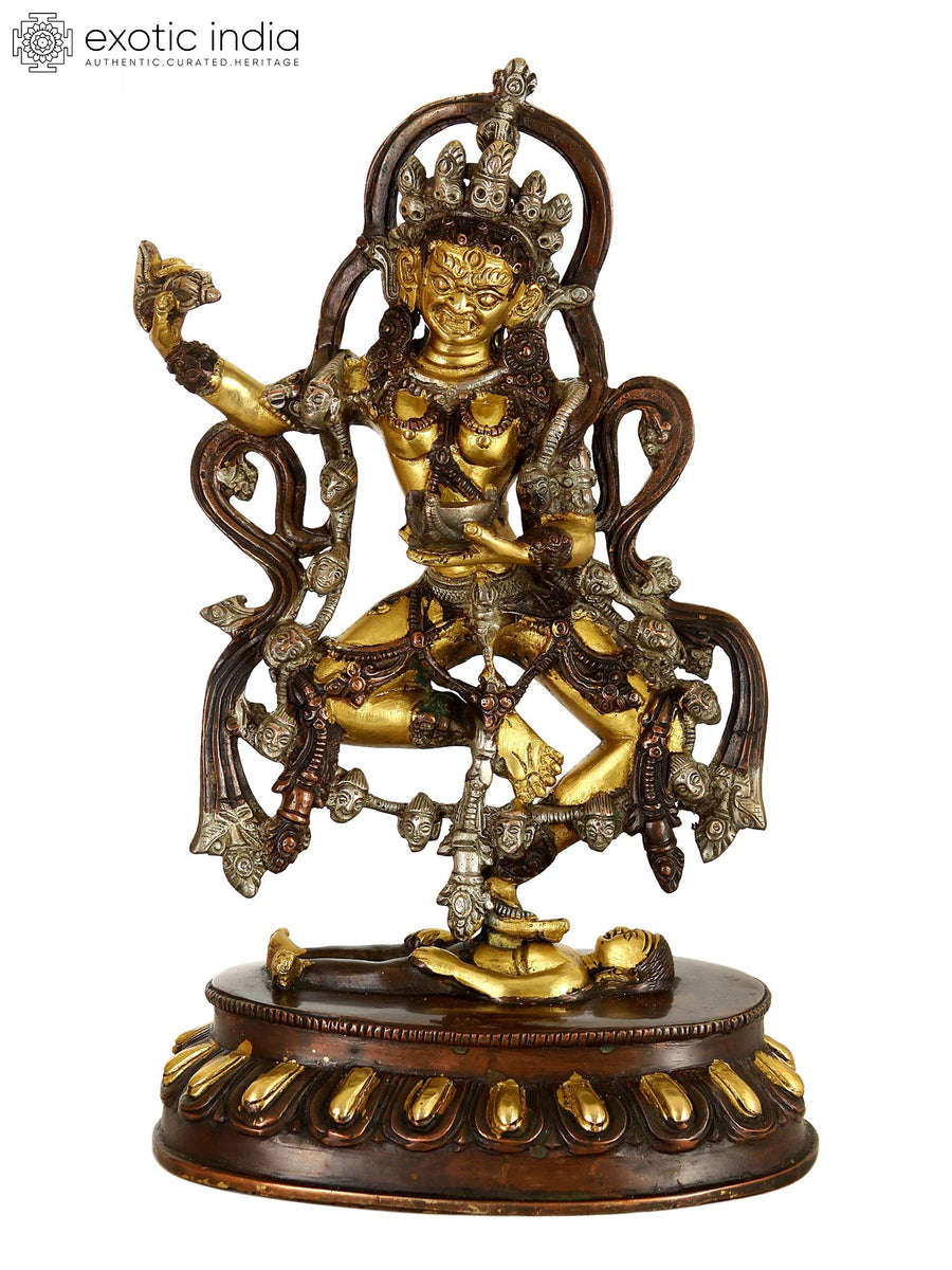 12" Handmade Brass Vajradakini Statue - Tibetan Buddhist Goddess