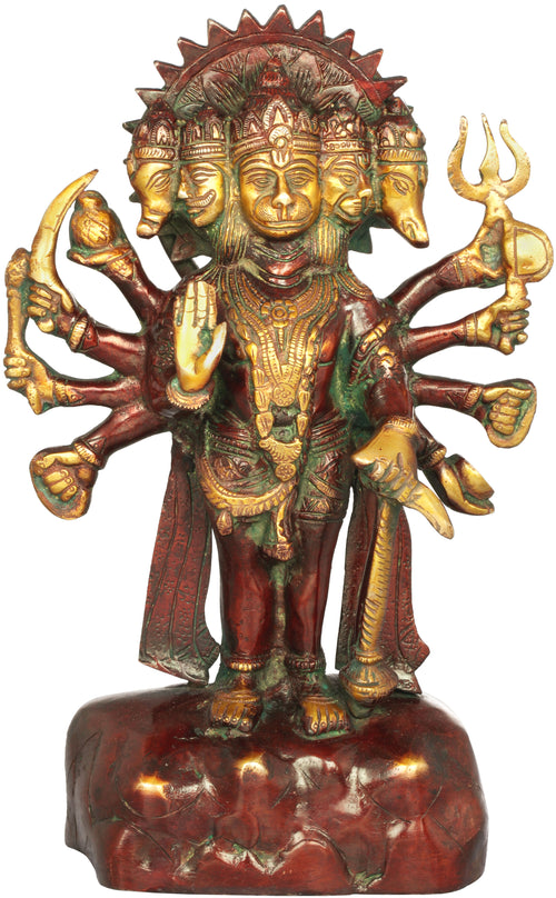 11" Hanuman Eleventh Rudra Brass Statue Handmade