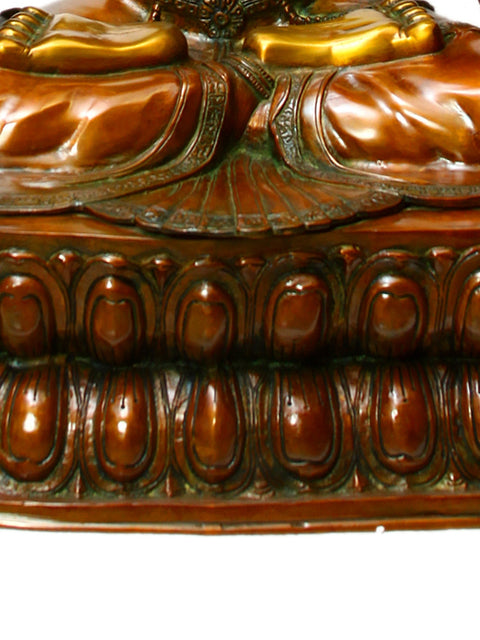 34" Large Tibetan Buddhist Mother Goddess White Tara in Brass | Handmade | Made in India
