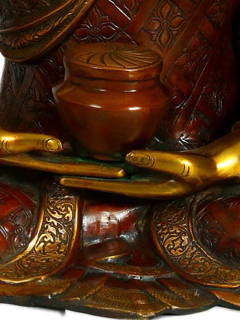 23" The Buddha in Dhyana Mudra In Brass | Handmade | Made In India