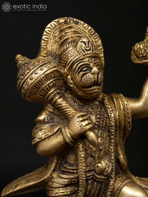 7" Lord Hanuman Carrying the Mountain of Herbs (Sanjeevani)