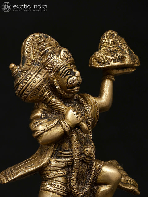 7" Lord Hanuman Carrying the Mountain of Herbs (Sanjeevani)