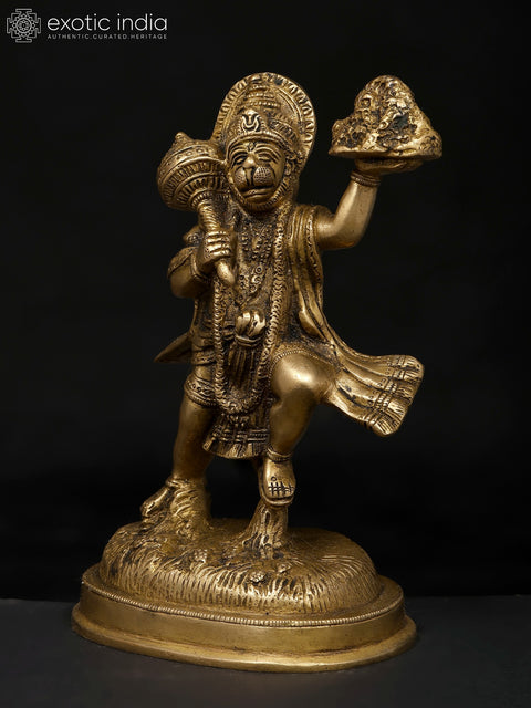 7" Lord Hanuman Carrying the Mountain of Herbs (Sanjeevani)