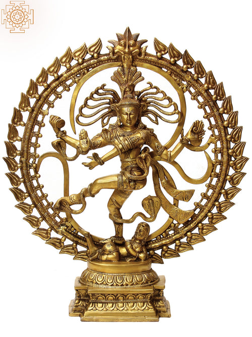 24" Nataraja in OM Brass Statue Handmade