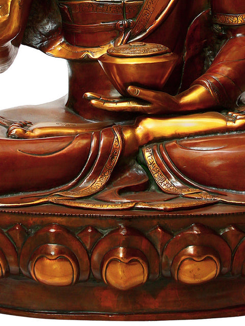 36" Large Size Lord Buddha Preaching Law of Dharma In Brass