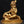 8" Butter Thief Baby Krishna Statue in Brass