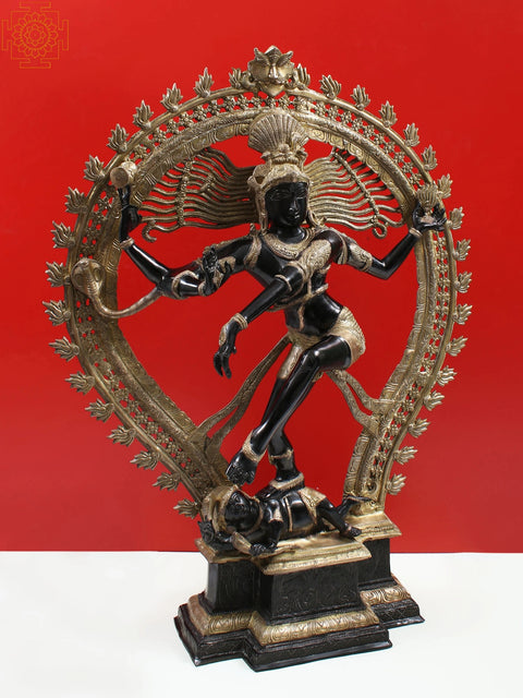 34" Large Dancing Lord Shiva (Ananda-Tandava) | Handmade