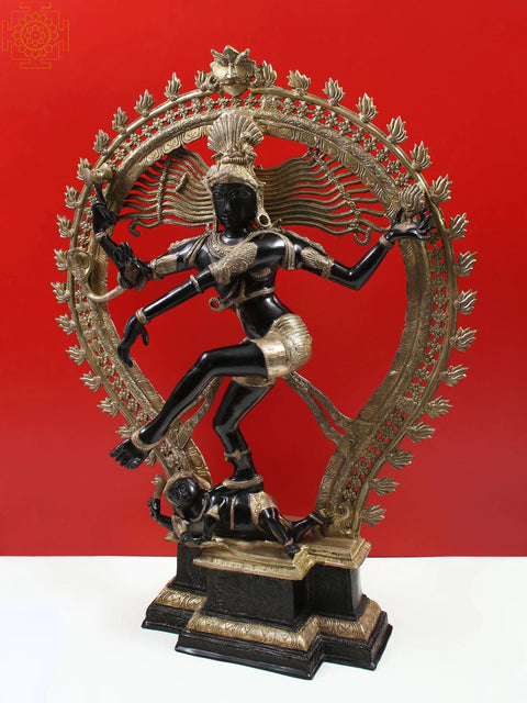 34" Large Dancing Lord Shiva (Ananda-Tandava) | Handmade
