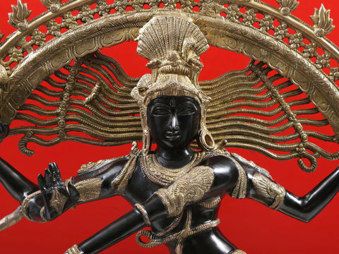 34" Large Dancing Lord Shiva (Ananda-Tandava) | Handmade