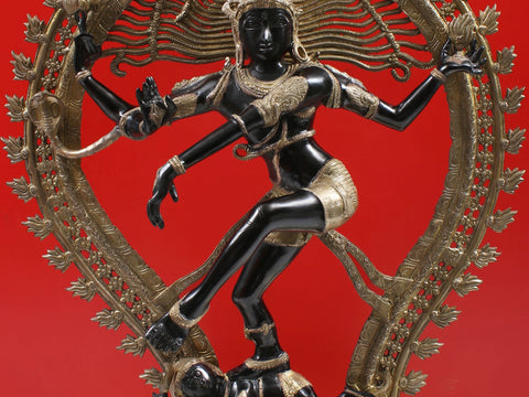 34" Large Dancing Lord Shiva (Ananda-Tandava) | Handmade