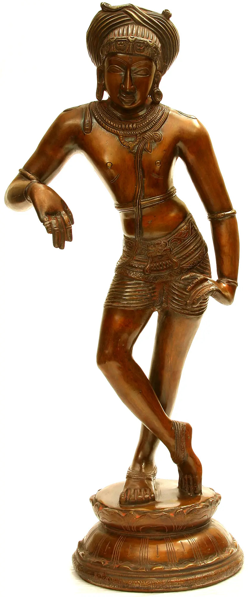 22" Handmade Vrishavahana Shiva Brass Statue