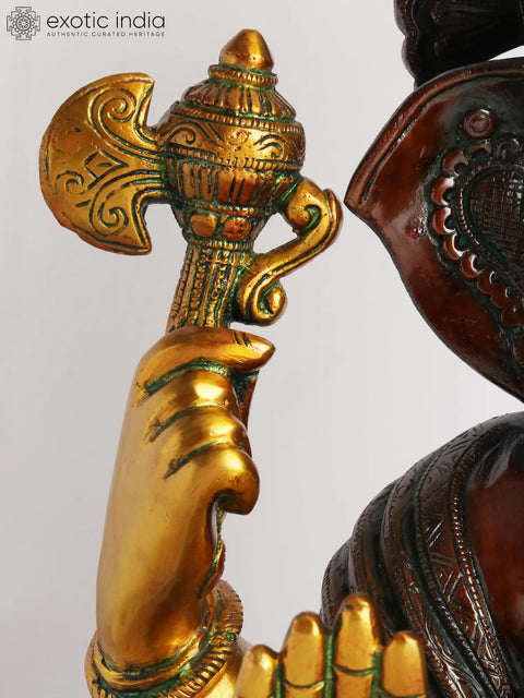 20" Brass Lord Ganesha Statue - The Benevolent God | Handmade Idol | Made in India