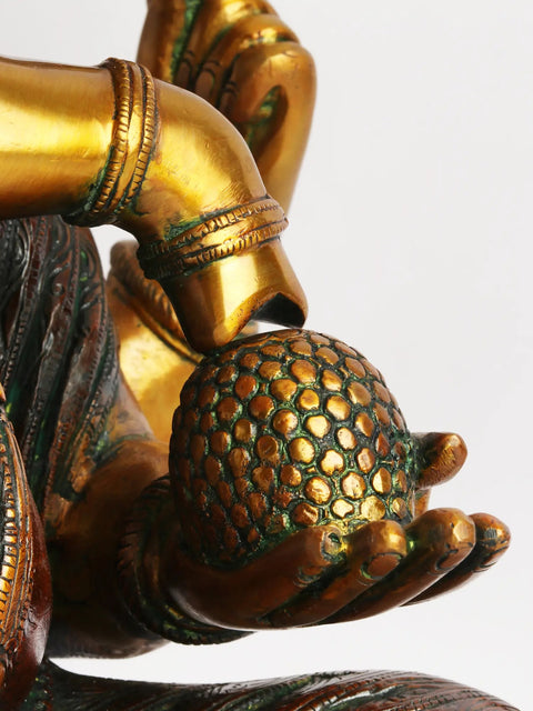 20" Brass Lord Ganesha Statue - The Benevolent God | Handmade Idol | Made in India