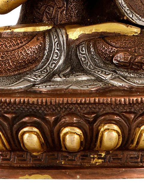 7" Lord Buddha Preaching His Dharma In Brass | Handmade | Made In India
