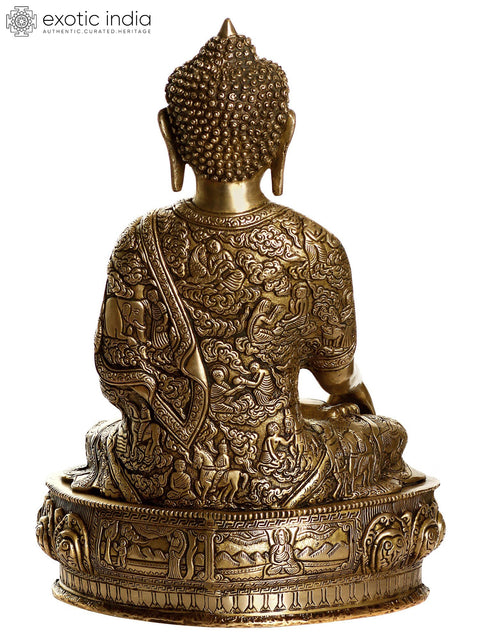 15" Lord Buddha, the Performer and the Redeemer In Brass | Handmade | Made In India