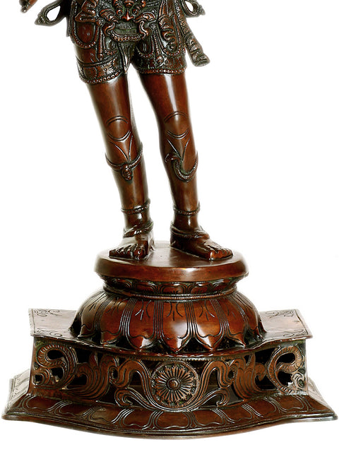 32" Large Size Vinapani Shiva as Pasuhpatinath In Brass | Handmade | Made In India