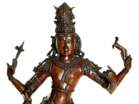 32" Large Size Vinapani Shiva as Pasuhpatinath In Brass | Handmade | Made In India