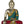 17" Lord Buddha in Bhumisparsha Mudra In Silver Hue In Brass | Handmade | Made In India