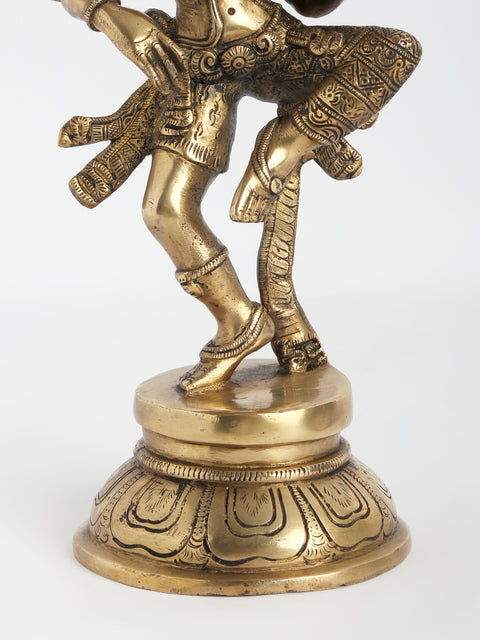 11" Dancing Ardhanarishvara (Shiva Shakti) In Brass | Handmade | Made In India