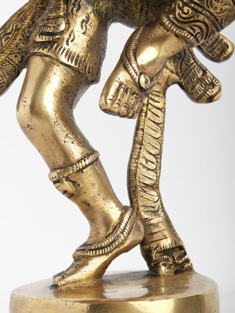 11" Dancing Ardhanarishvara (Shiva Shakti) In Brass | Handmade | Made In India