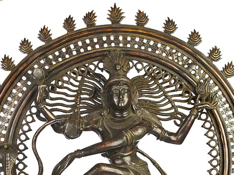 33" Large Size Lord Shiva As Nataraja In Brass | Handmade | Made In India