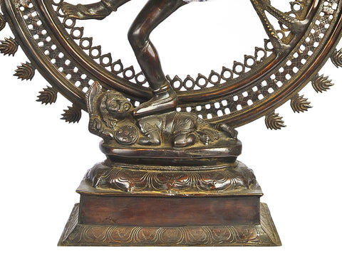 33" Large Size Lord Shiva As Nataraja In Brass | Handmade | Made In India