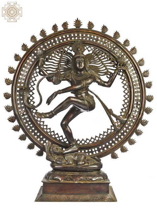 33" Handmade Lord Shiva Nataraja Brass Statue