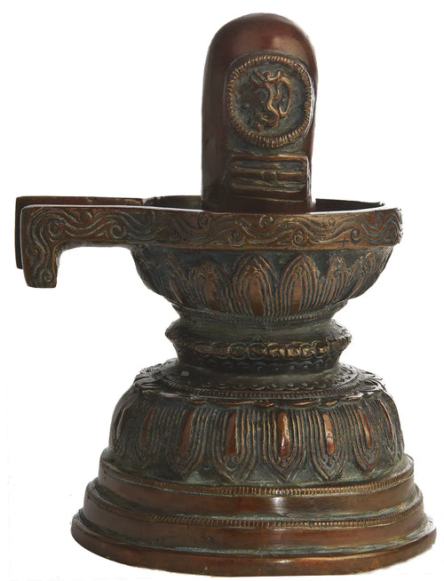 6" Brass Shiva Linga Handmade Sculpture for Pooja