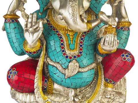 19" Supreme Lord Ganesha In Brass | Handmade | Made In India