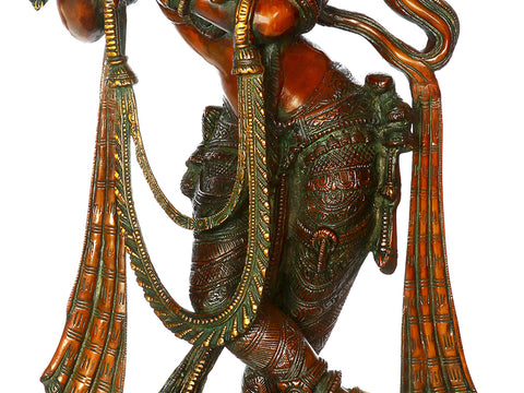 23" Fluting Krishna in Tribhanga In Brass | Handmade | Made In India