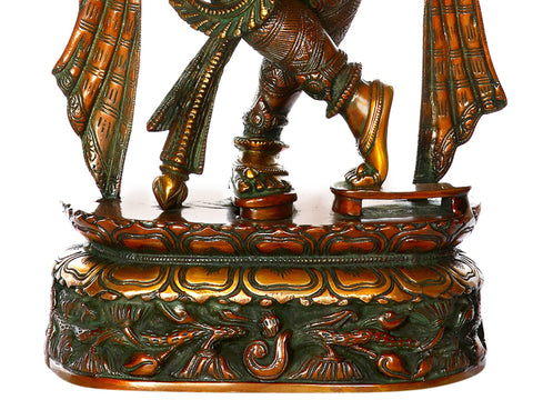23" Fluting Krishna in Tribhanga In Brass | Handmade | Made In India