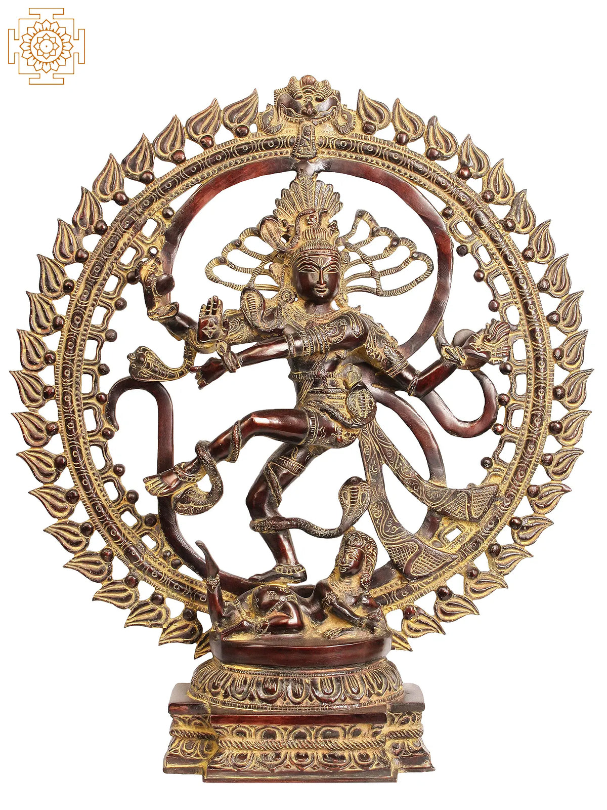 19" Nataraja in OM (AUM) In Brass | Handmade | Made In India