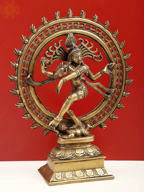 13" Nataraja Brass Statue - form of the Hindu God Shiva