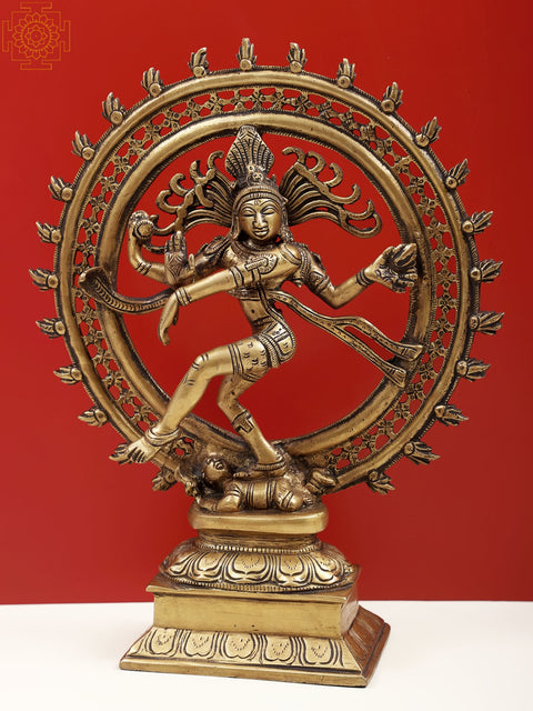 13" Nataraja Brass Statue - form of the Hindu God Shiva