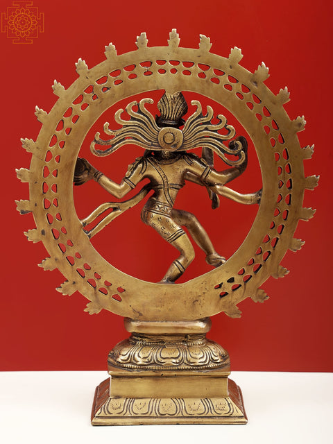 13" Nataraja Brass Statue - form of the Hindu God Shiva