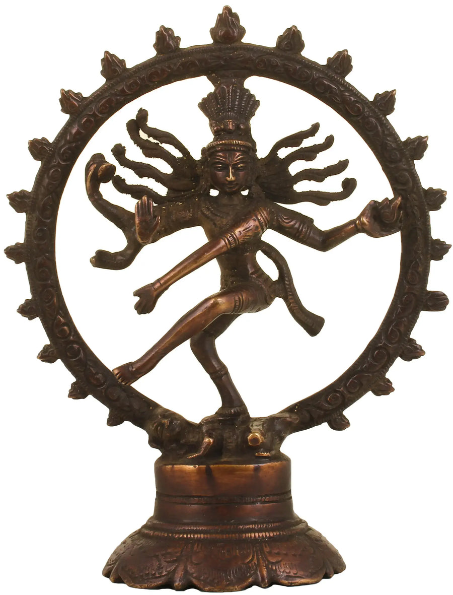 8" Nataraja Handmade Brass Idol for Pooja